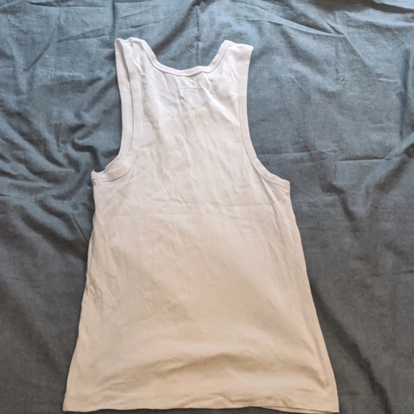 Medium White basic men's tank top like new - Picture 3 of 4